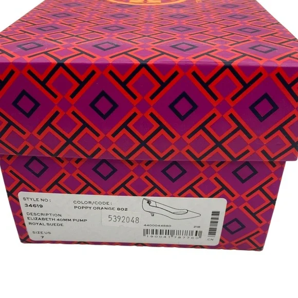 💕SALE💕 Tory Burch Elizabeth Poppy Orange - Picture 9 of 10